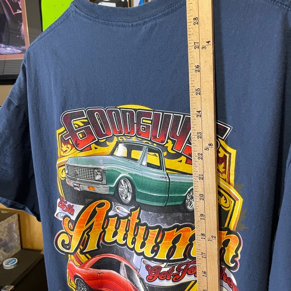 Good guys Autumn 2014, CA, Navy Graphic Tee with Classic Car Design hot rods XL - Picture 2 of 6